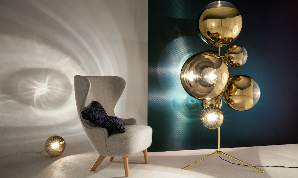 Mirror Ball Stand Chandelier por Tom Dixon