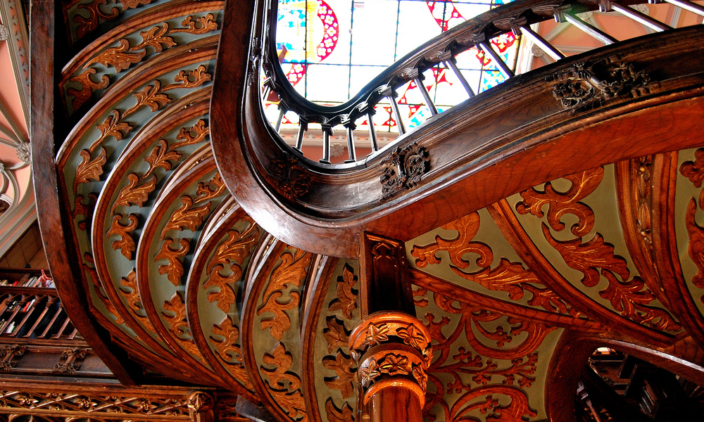 Escaleras de la librería Lello e Irmão