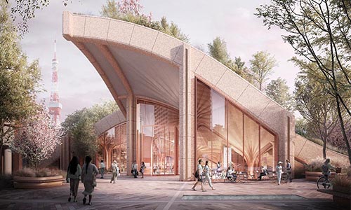Heatherwick diseña una pérgola gigante rodeada de vegetación